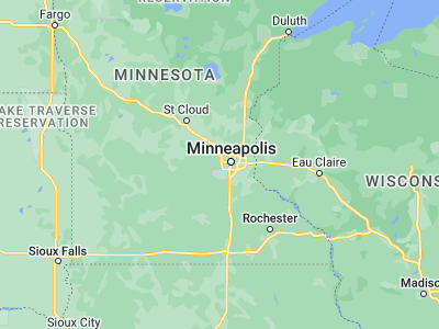Map showing location of Minnetonka (44.9133, -93.50329)