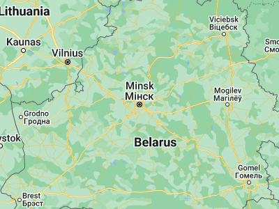Map showing location of Minsk (53.9, 27.56667)