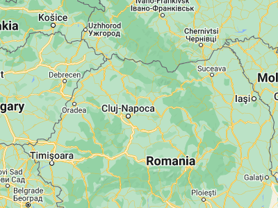 Map showing location of Mintiu Gherlii (47.05, 23.95)