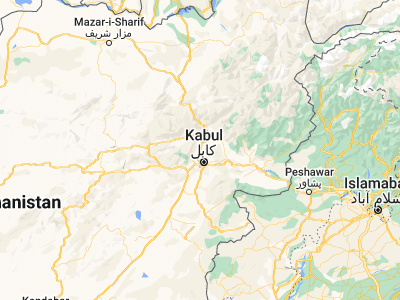 Map showing location of Mīr Bachah Kōṯ (34.74999, 69.11899)