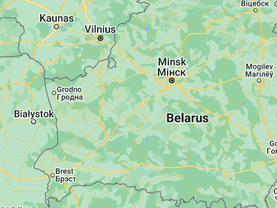 Map showing location of Mir (53.4544, 26.467)