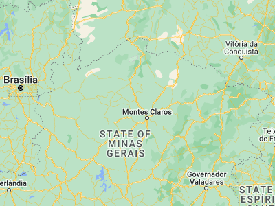 Map showing location of Mirabela (-16.26278, -44.16444)