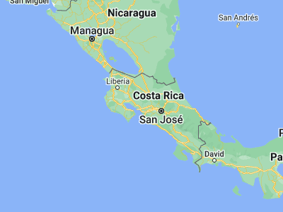 Map showing location of Miramar (10.0925, -84.72978)