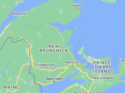 Map showing location of Miramichi (47.00431, -65.46544)