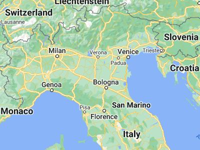 Map showing location of Mirandola (44.88677, 11.0662)