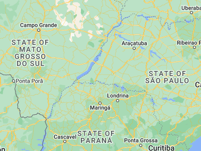 Map showing location of Mirante do Paranapanema (-22.29194, -51.90639)