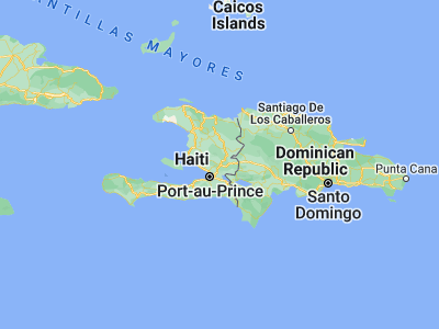 Map showing location of Mirebalais (18.83333, -72.10528)