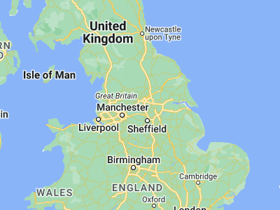 Map showing location of Mirfield (53.67343, -1.69636)