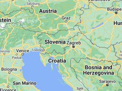 Map showing location of Mirna Peč (45.86028, 15.08333)