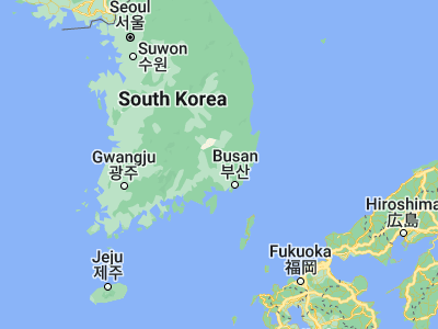 Map showing location of Miryang (35.49333, 128.74889)