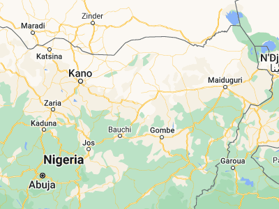 Map showing location of Misau (11.3163, 10.4703)