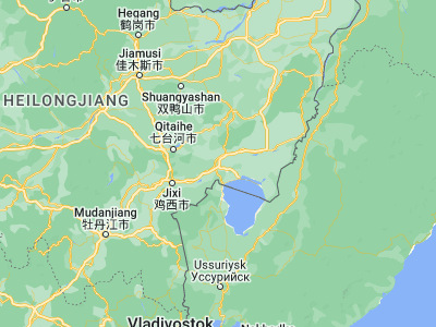 Map showing location of Mishan (45.55, 131.88333)