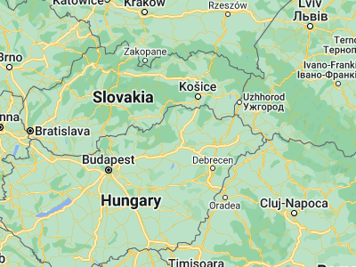 Map showing location of Miskolc (48.1, 20.78333)