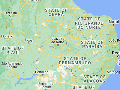 Map showing location of Missão Velha (-7.24972, -39.14306)