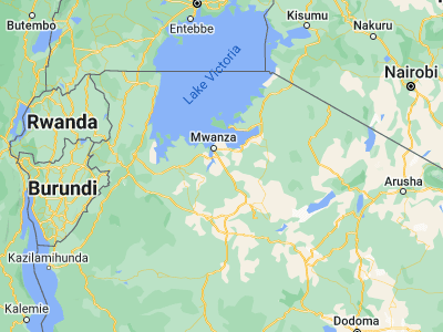 Map showing location of Missungwi (-2.85, 33.08333)