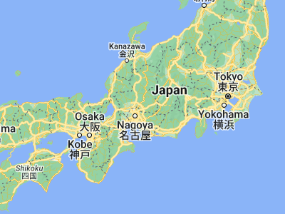 Map showing location of Mitake (35.41667, 137.13333)