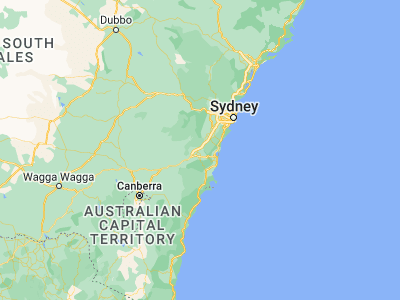 Map showing location of Mittagong (-34.45002, 150.44572)