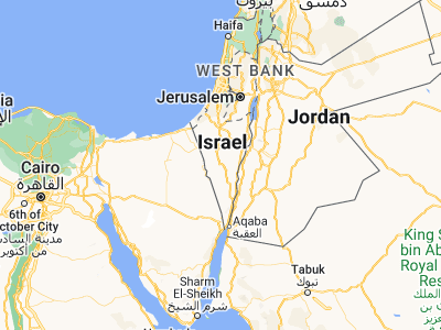 Map showing location of Mitzpe Ramon (30.60944, 34.80111)