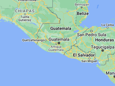 Map showing location of Mixco (14.63333, -90.60639)