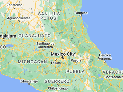 Map showing location of Mixquiahuala (20.23333, -99.21667)