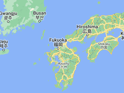 Map showing location of Miyada (33.71667, 130.66667)