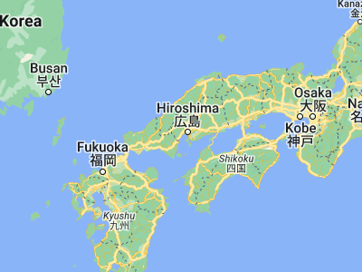 Map showing location of Miyajima (34.30183, 132.32612)
