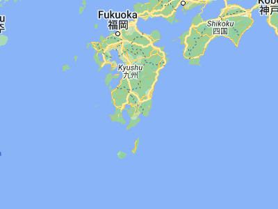 Map showing location of Miyakonojō (31.73333, 131.06667)
