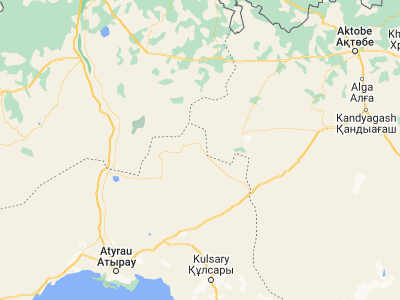 Map showing location of Miyaly (48.88504, 53.79194)