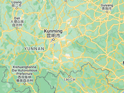 Map showing location of Miyang (24.40417, 103.44278)