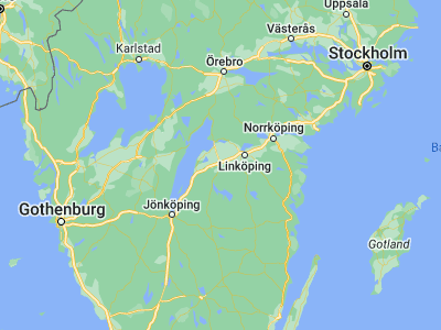 Map showing location of Mjölby (58.32595, 15.12365)