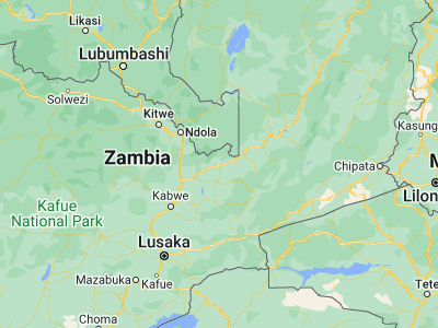 Map showing location of Mkushi (-13.62015, 29.3939)