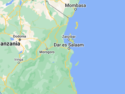 Map showing location of Mlandizi (-6.7, 38.73333)