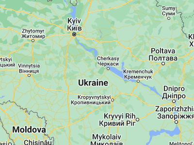 Map showing location of Mleyev (49.34434, 31.5339)