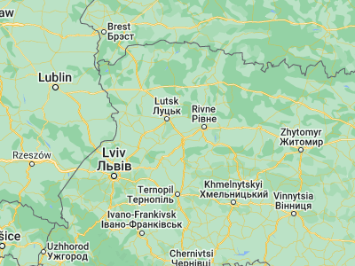 Map showing location of Mlyniv (50.509, 25.61675)