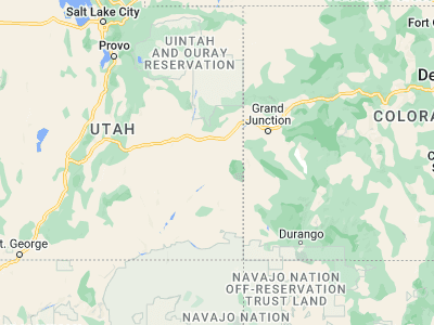 Map showing location of Moab (38.57332, -109.54984)