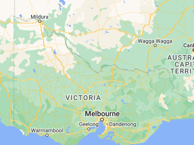 Map showing location of Moama (-36.1136, 144.75648)