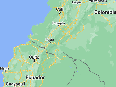 Map showing location of Mocoa (1.14933, -76.64661)