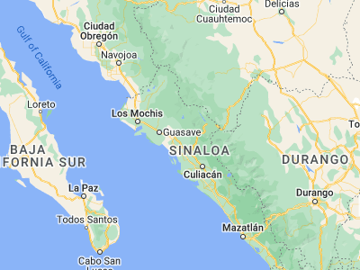 Map showing location of Mocorito (25.48202, -107.92008)