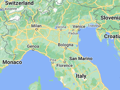 Map showing location of Modena (44.64783, 10.92539)