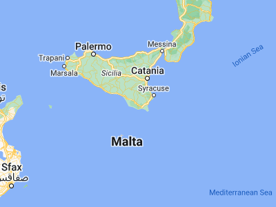 Map showing location of Modica (36.84594, 14.77399)