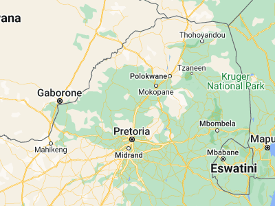 Map showing location of Modimolle (-24.7, 28.4)