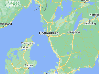 Map showing location of Mölndal (57.6554, 12.01378)