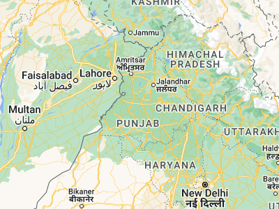 Map showing location of Moga (30.81571, 75.17419)
