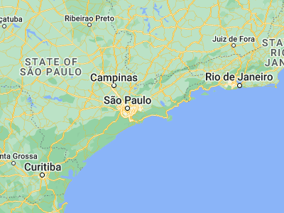 Map showing location of Mogi das Cruzes (-23.52278, -46.18833)