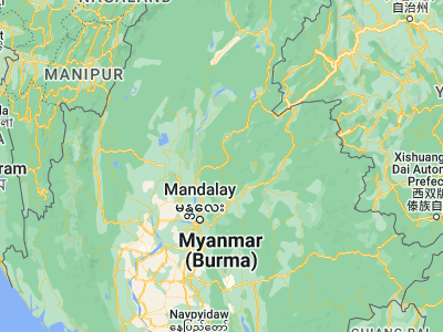 Map showing location of Mogok (22.91667, 96.5)