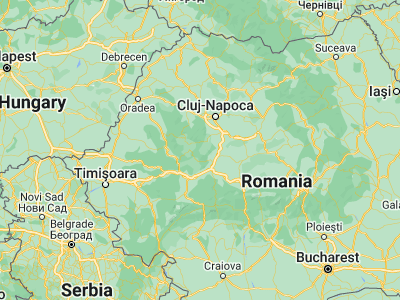 Map showing location of Mogoş (46.26667, 23.26667)