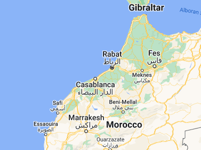 Map showing location of Mohammedia (33.68607, -7.38298)