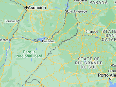 Map showing location of Mojón Grande (-27.71164, -55.15631)
