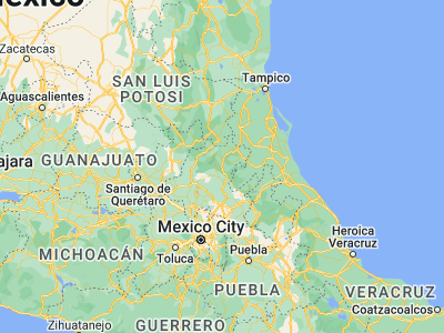 Map showing location of Molango (20.78333, -98.71667)