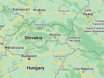 Map showing location of Moldava nad Bodvou (48.61428, 20.99957)